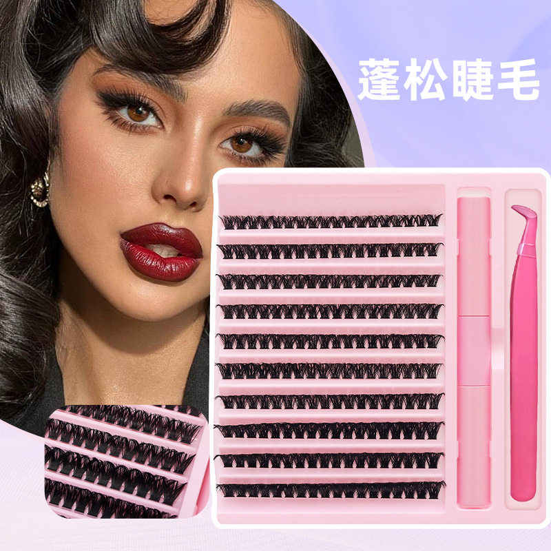 False Eyelash Factory Amazon Cross-Border Direct Supply 10 Rows of Washboard Hot Melt 40.60.80100P Eyelash Extensions