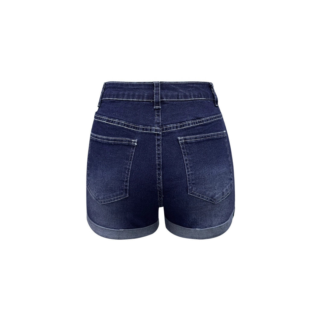 Womens Stretch Denim Shorts Casual Fit High Waist Versatile Style Ready to Ship Low MOQ wholesale