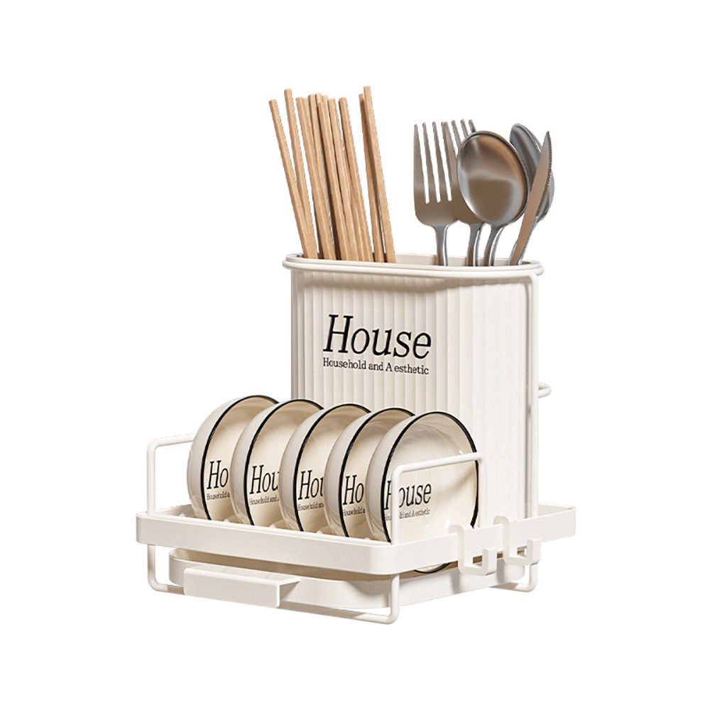 25 New Chopsticks Holder Kitchen Utensils Household Spoon Storage Rack Drain Rack Countertop Wall Hanging Dual-purpose Chopsticks Cage Rack