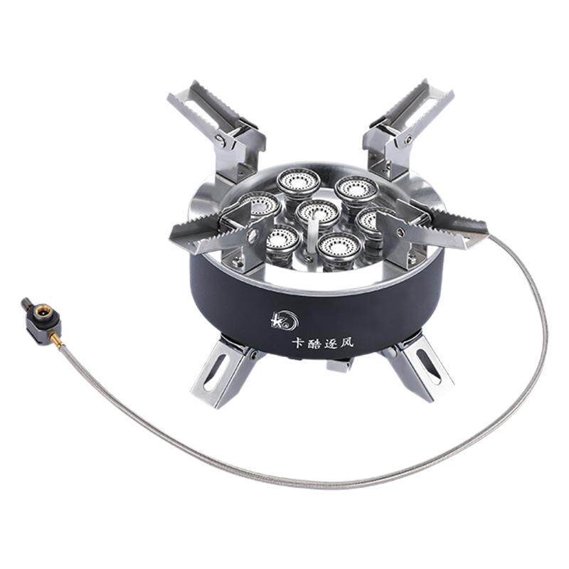 Card Cool Portable Seven-Star Stove Outdoor Stove Camping Outdoor Windproof Gas Gas Stove Fierce Card Stove