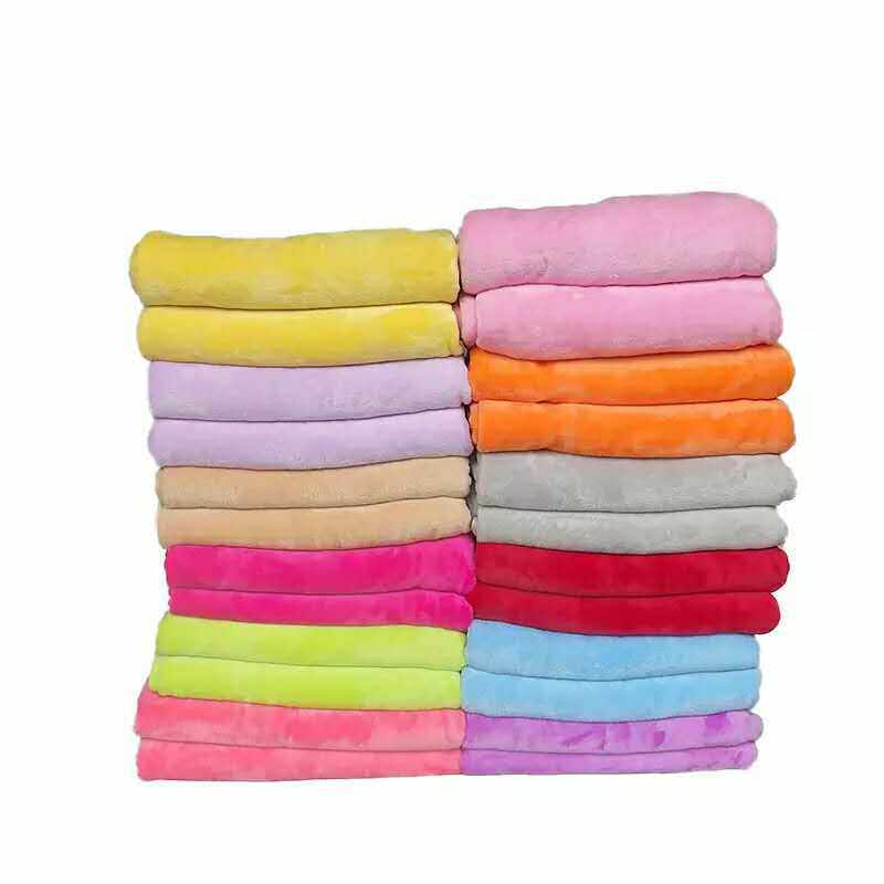 Flannel Coral Velvet Opening Event Gift Blanket Foreign Trade Pure Plain Blanket Children's Blanket Pet Blanket Manufacturer Wholesale