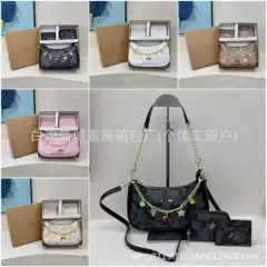 Cross-Border European and American 2026 New Classic Letter Shoulder Bag Fashion Chain Exquisite Crescent Bag Gift Box Crossbody Bag Wholesale