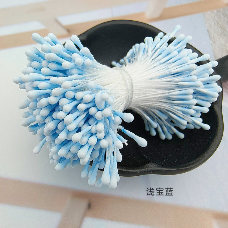 批发韩版手工DIY头饰发饰高仿真花蕊材料2mm哑光圆火柴头花心花蕊