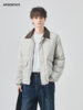 Apo Men's Clothing | Cross-Border Men's Lightweight White Duck down Jacket Winter Warm Loose Contrast Color Pu Collar Jacket
