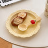 French High-End Ceramic Embossed Dinner Plate Ins Retro High-Value Plate Cute Cream Style Dessert Dinner Plate