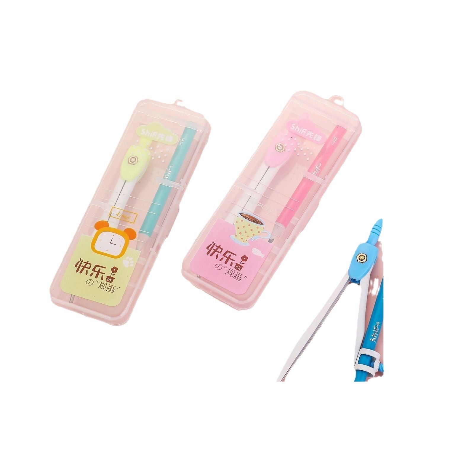 compass student exam ruler suit clip pencil compass standard drawing tools school supplies stationery wholesale