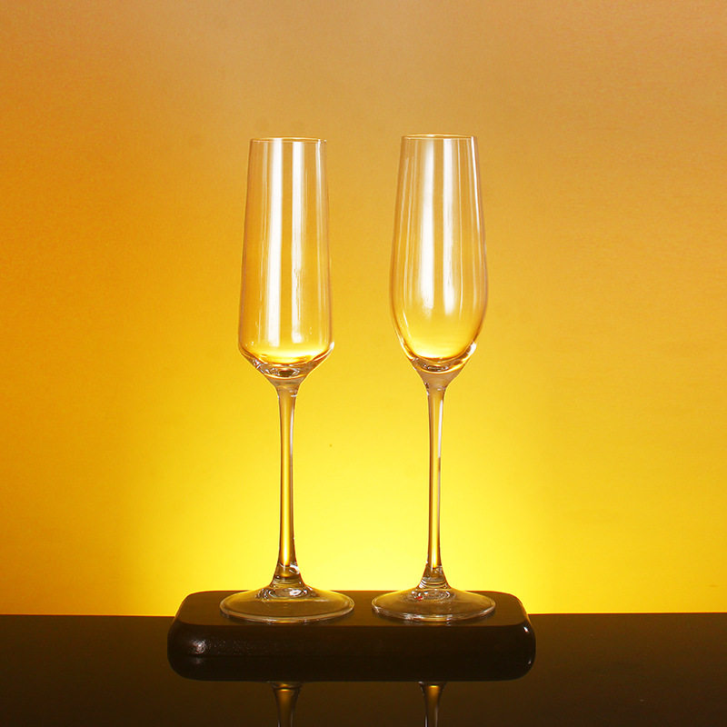 Crystal Champagne Glass Sparkling Wine Goblet Set Home Creative High-Value Champagne Glass Pair of Chicken Wine Glasses