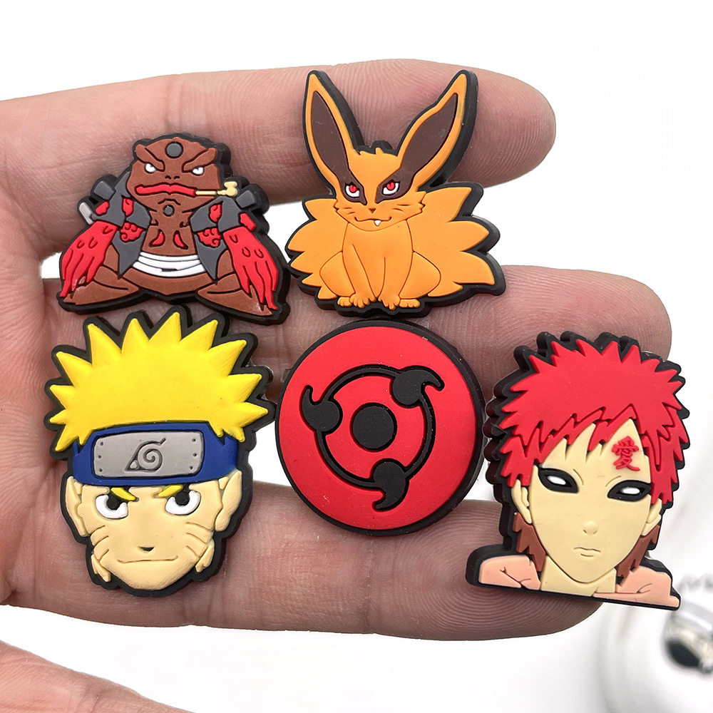 Naruto Shoe Flower New Anime Removable Croc Shoes Shoe Flower Shoe Buckle Accessories Garden Shoe Decoration