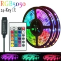 5050RGB lights with 24 key remote control (30 lights/m)