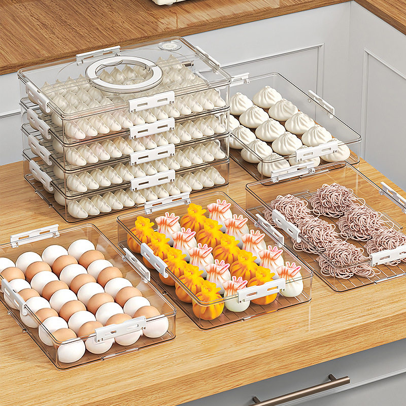 Transparent Refrigerator Storage Box Picnic Fruit Box Snack Storage Box Compartment Spice Crisper Storage Box Does Not Smell