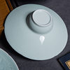 Jingdezhen Celadon Hotel Restaurant Commercial Retro Straw Hat Plate Western Dinner Plate Disc Dim Dispel Artistic Conception Plate Tableware