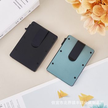 Factory Direct sales 2023 new credit card box rfid blocking aluminum alloy card holder portable card holder