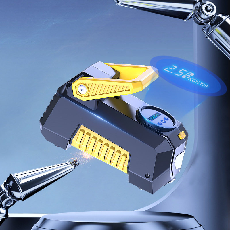 Germany's 2026 New Portable High-Power High-Voltage Car Air Pump with Lighting Car-Mounted Double-Cylinder Pump