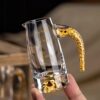 Household Gold Foil Crystal Glass White Wine Cup, Bullet Cup, Spirit Cup, Wine Divider, Small Wine Glass Set