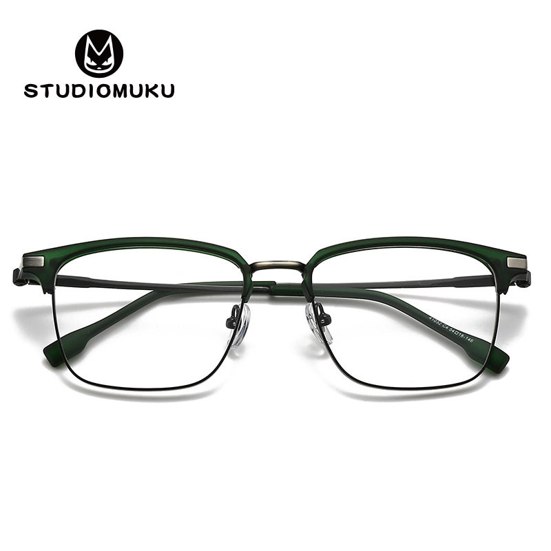 STUDIOMUKU wooden cool glasses eyebrows myopia glasses frame female round face sven scum male glasses frame Korean style