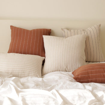 Beauty elements French style linen striped pillow living room sofa cushion bedroom quiet style pillow factory outlet