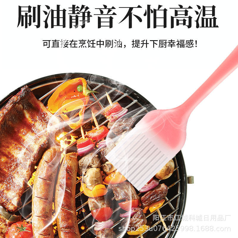 Spot All-In-One Silicone Oil Brush Kitchen High Temperature Resistant Silicone Oil Brush Barbecue Utensils Small Barbecue Brush