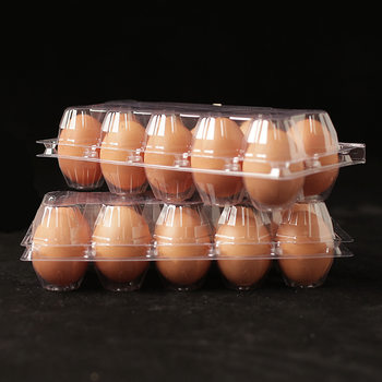 10 PCs medium-sized thickened egg box egg holder kitchen egg storage box blister transparent PVC covered egg holder