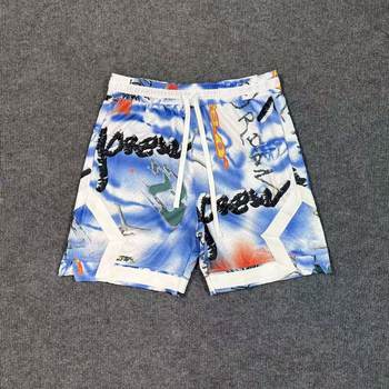 American-Style Knee-Length Shorts for Men, Large Mesh Breathable Quick-Dry Quarter-Length Fitness Shorts Basketball Training Shorts High Quality