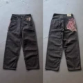 Denim trousers / cherry blossom black