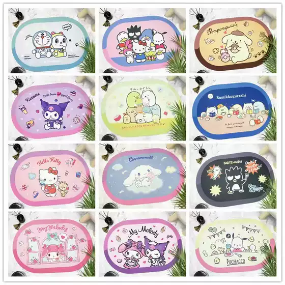 Household Bathroom Cartoon Technology Cloth Soft Bathroom Mat Non-Slip Water Absorbent Quick-Drying Foot Mat Kitchen Mat Carpet