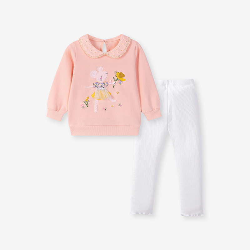 Girls' Long-Sleeve Set Wholesale, Autumn Baby Outfit, Style Kids' Wear