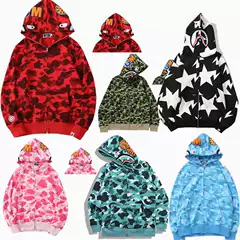 Cross-border Shark Jacket Ape Head Bape Fashion Brand Same Jacket 3D Printed Zipper Hoodie