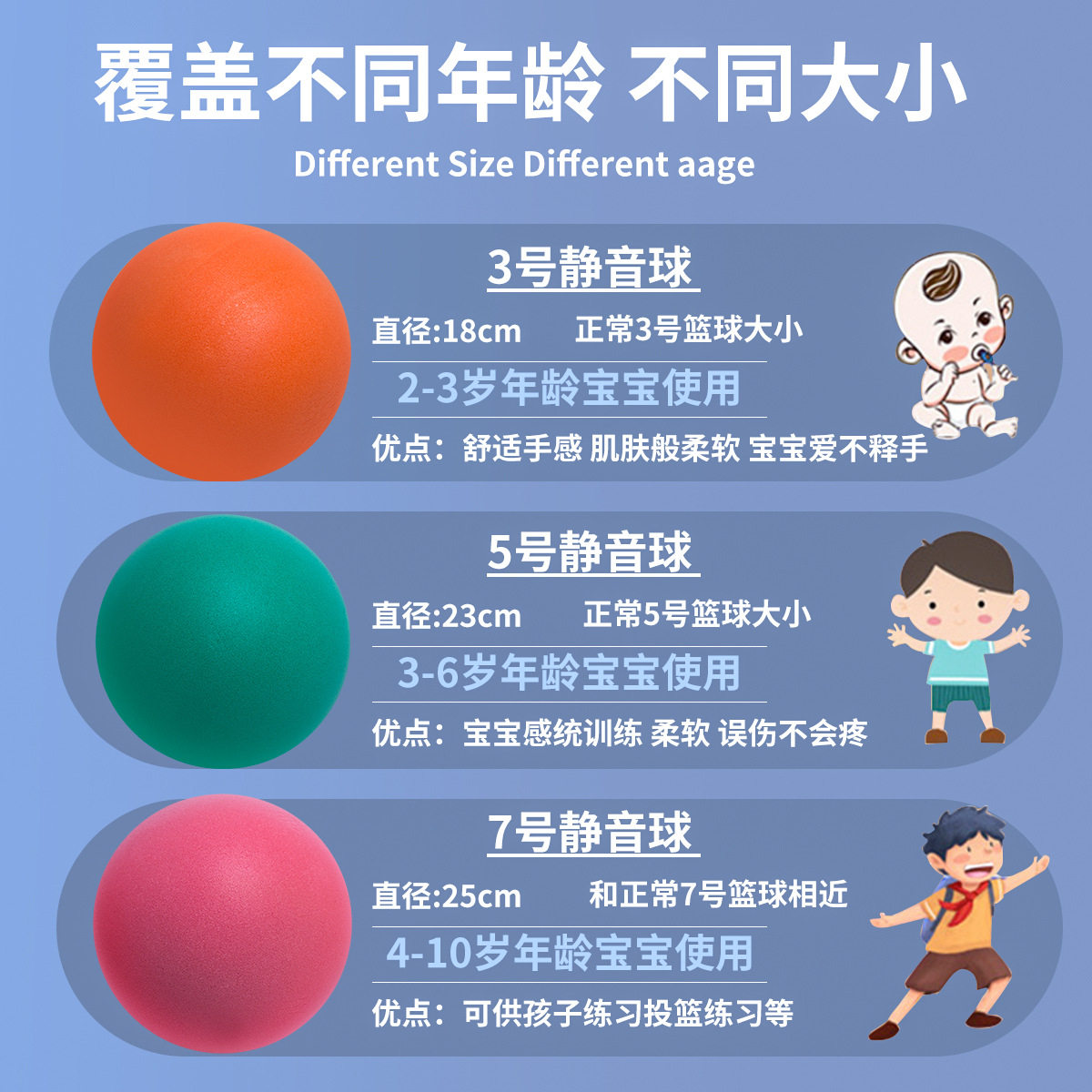 Silent Silent Basketball No. 7 Ball Indoor Ball Frame Children's Training Large Sponge Racket Ball No. 7 Training Silent