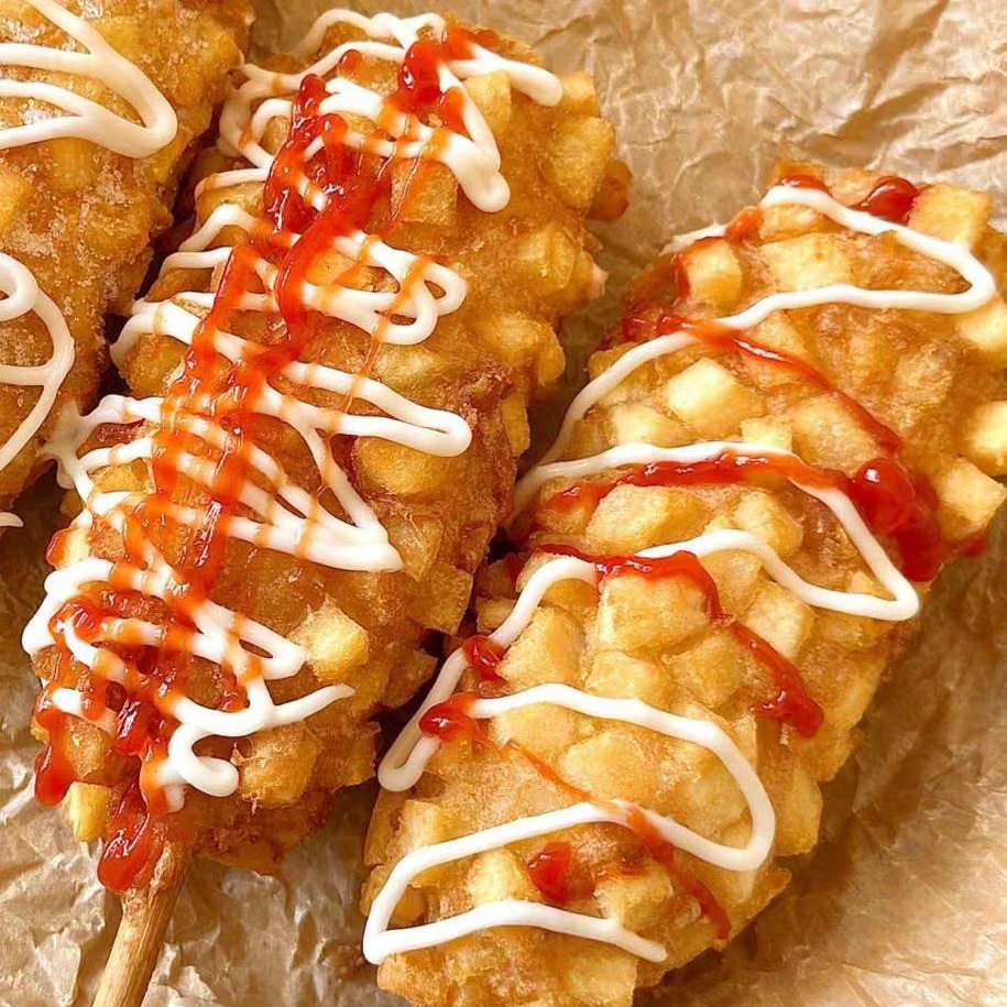 Potato Cheese Hot Dog Stick Breakfast Air Fryer Semi-finished Food Baked Sausage Semi-finished Fried Skin Semi-finished