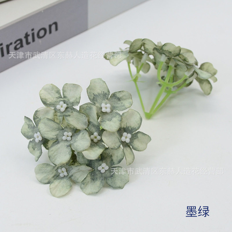 9叉油画绣球仿真花小花DIY手作素材绣球花朵婚庆新娘头饰发饰配花
