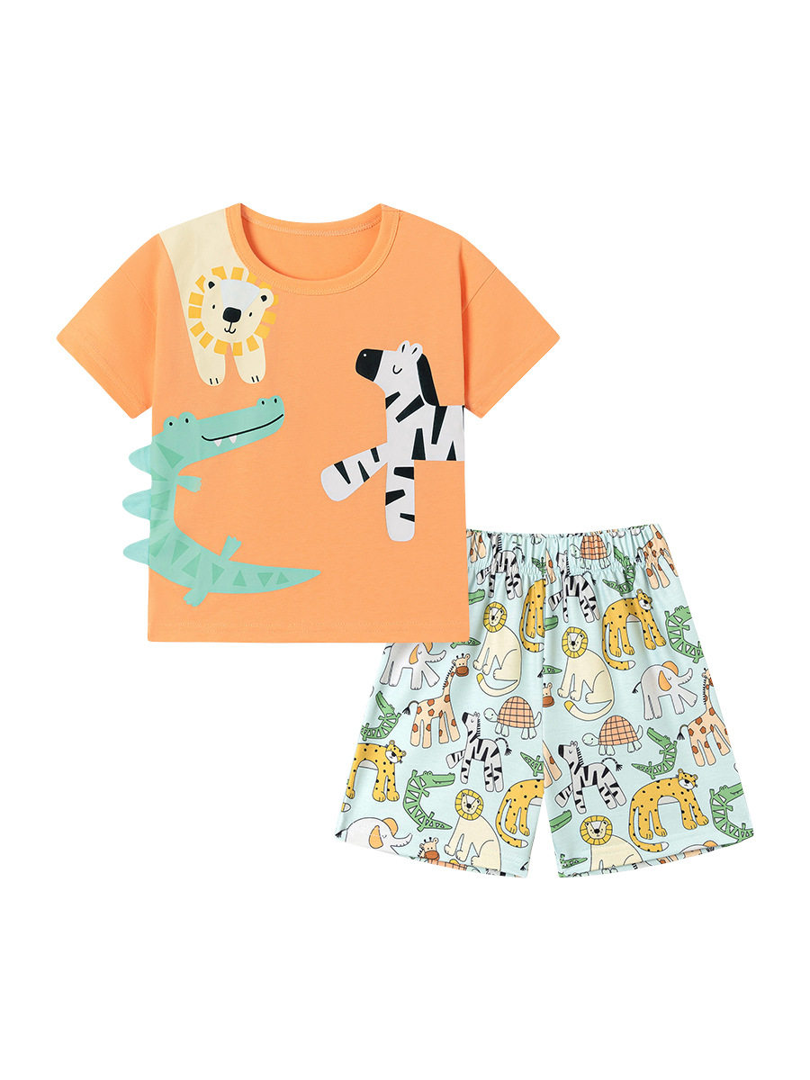Boys' Summer Cartoon Short-Sleeve Set from Factory, Kids' Wear Dropshipping & Distribution