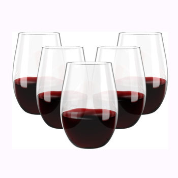 Amazon red wine glass 16oz plastic wine glass PET food grade bronzing wine glass stemless wine glass champagne glass