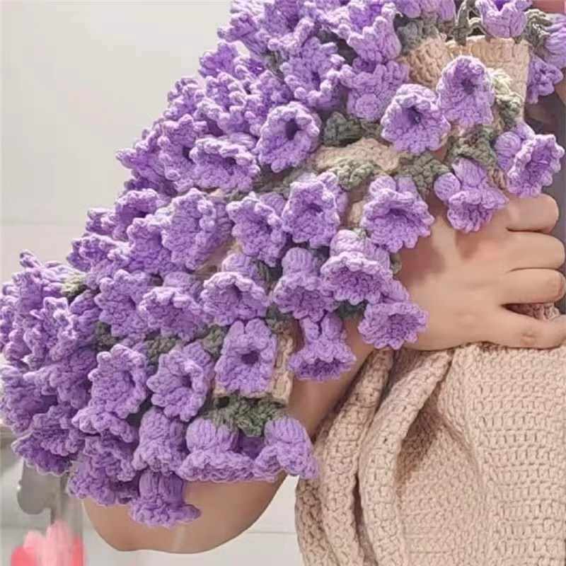 Hand Knitted Blanket Flower Blanket ⇙ Rose Bouquet Yarn Ball 2025 Crocheted Blanket Finished Material Package Flower E18