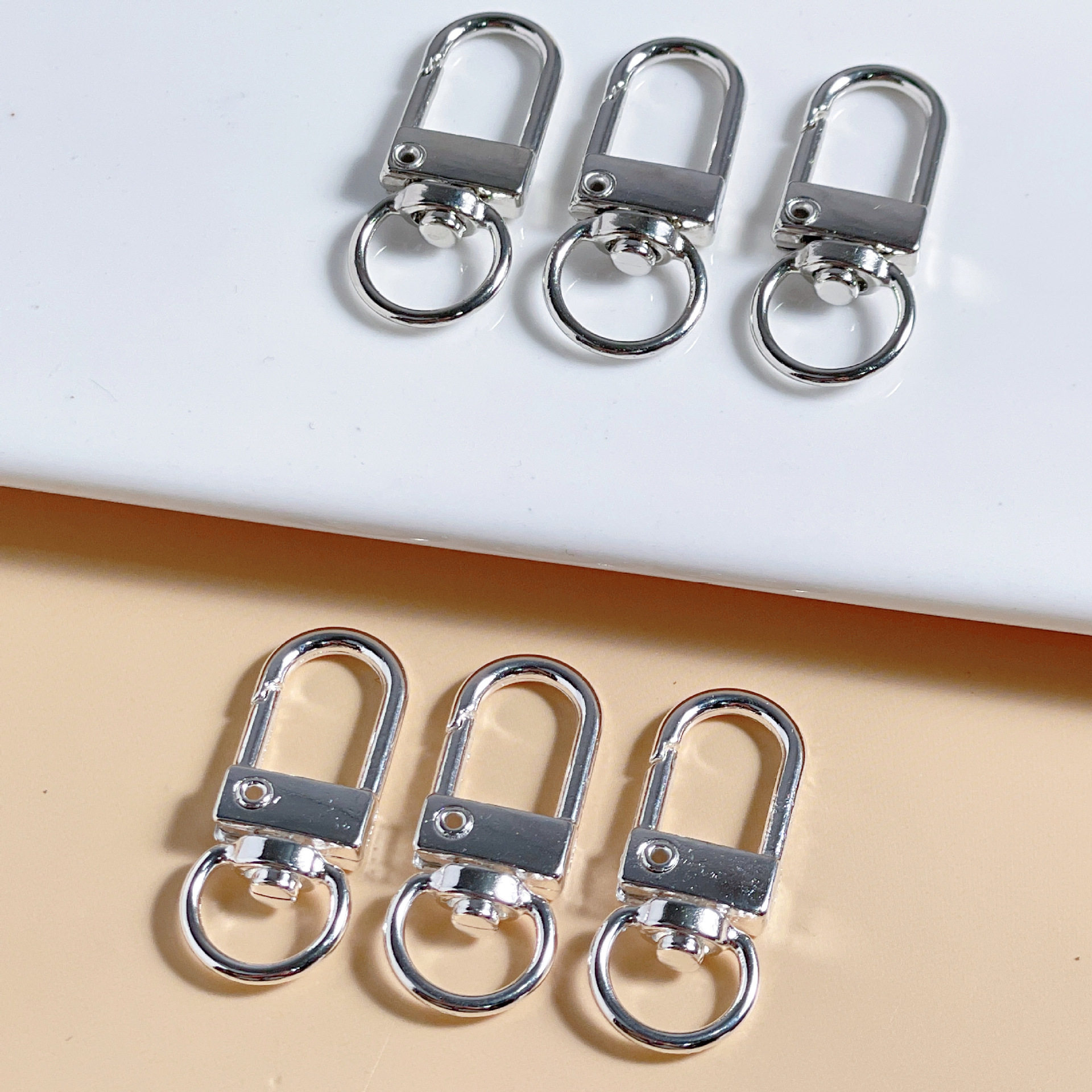 New U-Shaped Lobster Clasp Keychain Door Buckle Jewelry Accessories Zinc Alloy Electroplated Dog Buckle Luggage Jewelry Accessories Wholesale