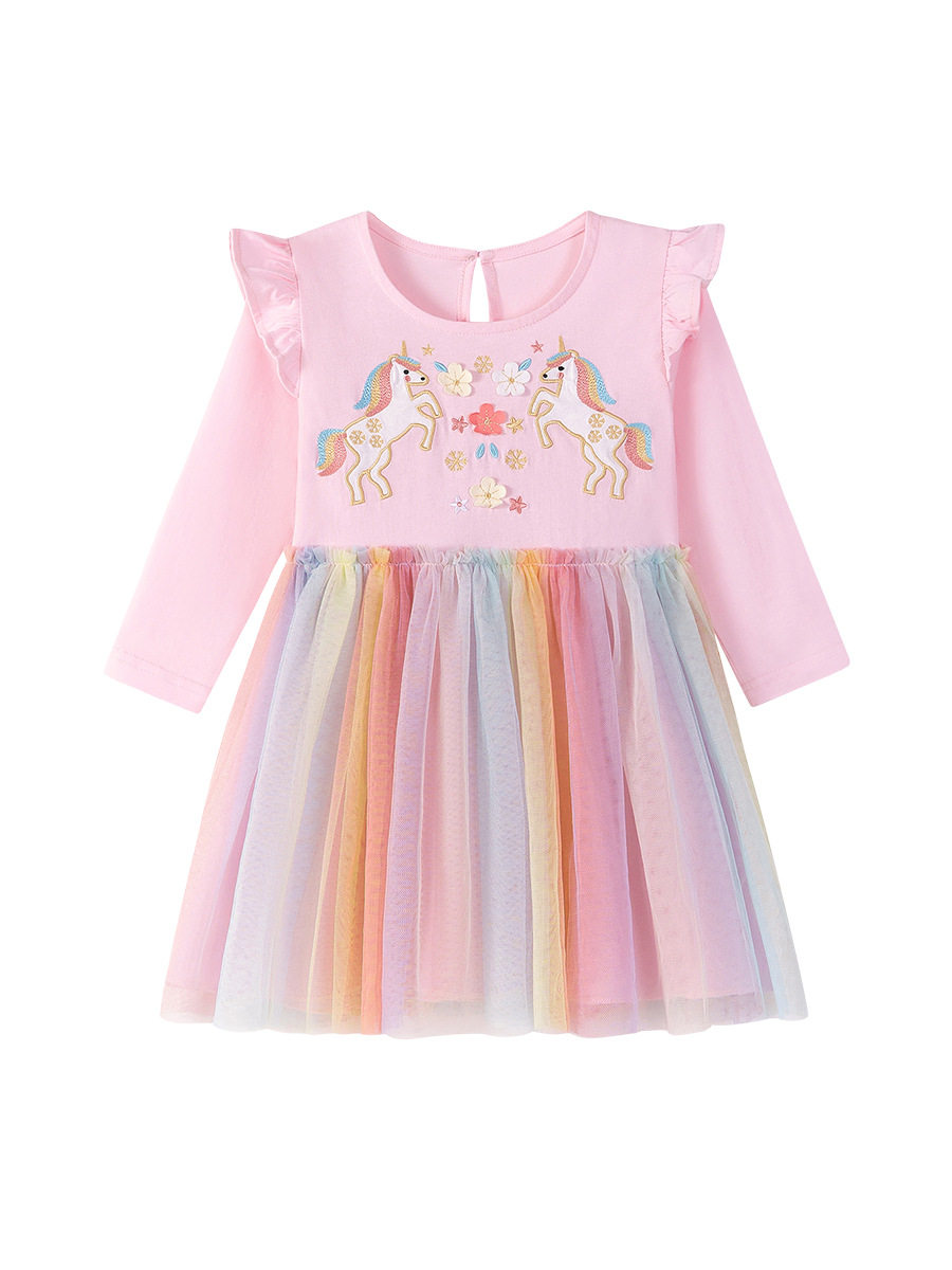 New Autumn Girls' Dress, Tulle Kids' Skirt, Cute Cotton Skirt