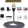 8K HDMI Adapter Cable Usb2.1 High Speed Video Cable Ps5 Ps4 Xbox Roku Tv Hdtv Cable