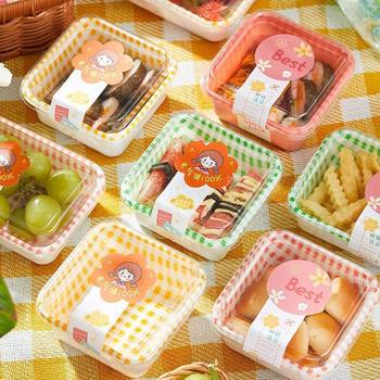 Picnic Packaging Box Sushi Fruit Dessert Cake Bento Camping Style Spring Outing Stall Takeaway Disposable Packaging Box