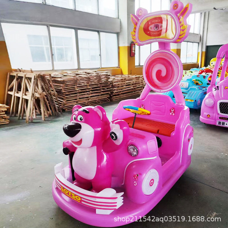 New Children's Square Bumper Car Luminous Timed Fixed Speed Night Market Shopping Mall Stall Battery Electric Vehicle Amusement Equipment