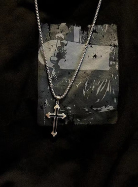 十字架项链情侣蹦迪吊坠嘻哈配饰