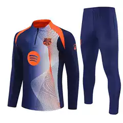 Source 2627 Barcelona 2425 Barcelona New Model Factory Supply Wholesale Children's Long-Sleeve Training Uniforms Football Jerseys