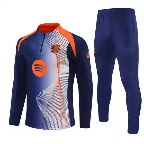 Source 2627 Barcelona 2425 Barcelona New Model Factory Supply Wholesale Children's Long-Sleeve Training Uniforms Football Jerseys