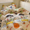Cw Crayon Shin-Chan Cartoon Cute Four-Piece Bedding Set Bed Sheets Quilt Cover Three-Piece Dormitory Four Seasons Neutral Bed