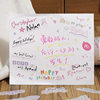 Letter lovers die-cut and paper tape handwritten graffiti Korean ins wind word plain hand account mobile phone back card collage