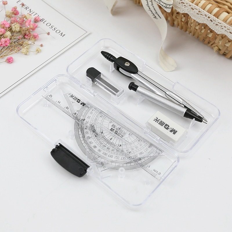 Chenguang Stationery ACS90879 Student Drawing Compass Coarse Lead 2B Compass Metal Material Compass Ruler