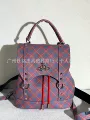 Colorful plaid double ring shoulder g