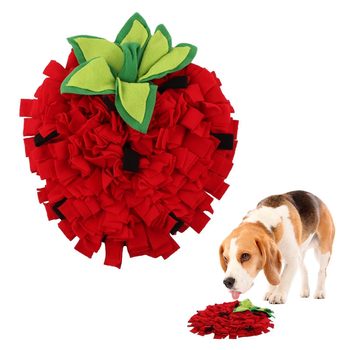 Factory Direct Sales Strawberry Pet Sniffing Mat Hidden Food Slow Food Sniffing Mat Clear Stock Sniffing Mat Handmade Felt