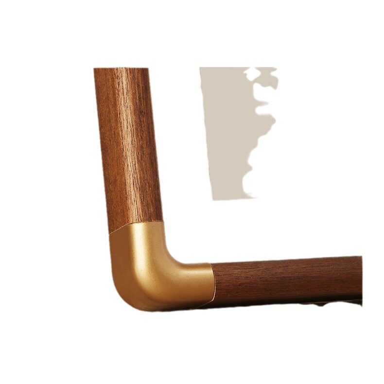 Solid Wood Photo Frame with Imitation Copper Corners, Empty Frame for Display, Solid Wood Sandalwood Color, Teak Color, Cardboard Picture Frame for Traditional Chinese Painting