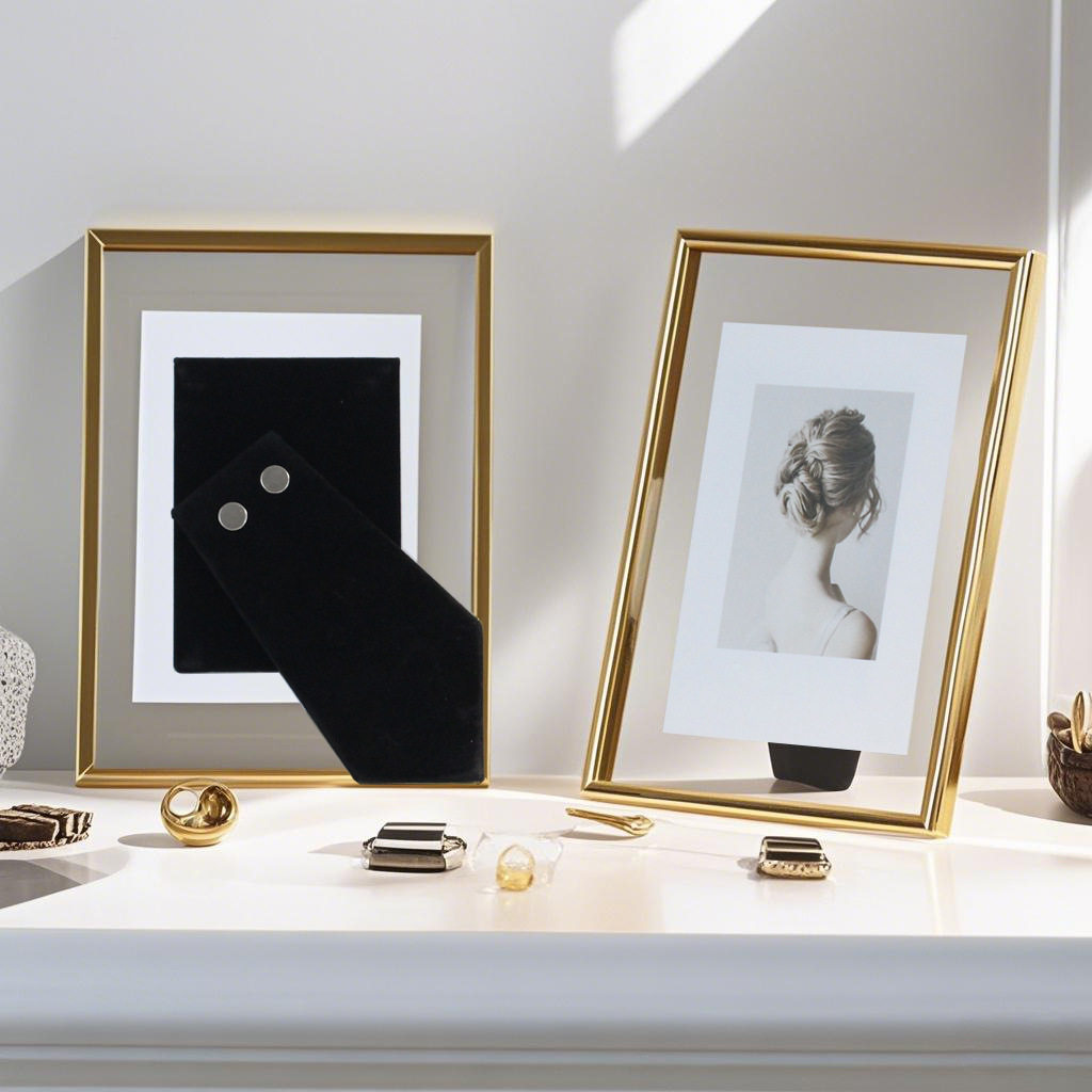 12inch 16inch Modern Simple Accessible Luxury Silver Gold Black Metal Large Photo Frame Table Decoration Photo A4