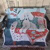 Cute Pet Paradise Sofa Throw Blanket Decorative Dormitory Wall Tapestry Cartoon Sofa Cushion Outdoor Camping Picnic Mat