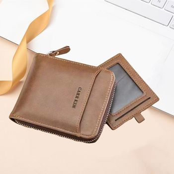 New wallet men's short driver's license wallet horizontal zipper coin purse multi-functional identification card bag manufacturers wholesale